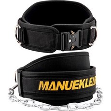 MANUEKLEAR 舉重腰帶 健身護腰 運動支撐腰帶, 黑色, 1個