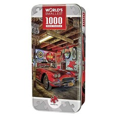 Masterpieces 미국매장정품+ 1000피스 직소 퍼즐 수집용 틴 케이스 포함 - 레트로 휘발유 28.6cm x 42.5cm 11.25인치 16.7 1730682, 고성능.