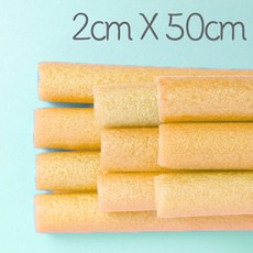 뮤즈 백업 스티로폼막대 2cmx50cm 10컬러 / 빽업 가래떡스펀지 스펀지막대, 1세트, 주황10개
