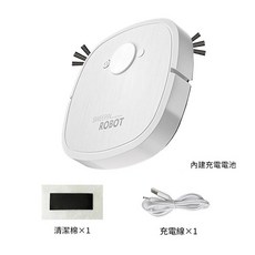 SWEEPING ROBOT 智慧掃地機器人, 白色, 如圖
