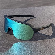 Style Horn 中性款運動太陽眼鏡, C04 Black Green Mirror