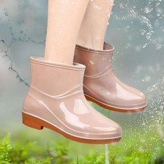 숏 키높이 첼시 경량 레인 비올때 반 부츠 신발 장화