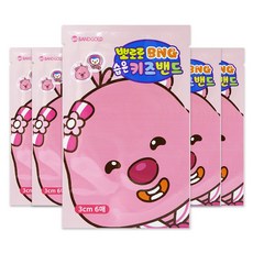 밴드골드 뽀로로 BNG 습윤 키즈밴드 루피 6매입 x 5개, 6개입