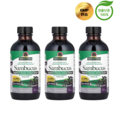 2+1 네이처스 앤서 삼부커스 면역 블랙 엘더베리 알코올 무함유 2500mg 120ml, 3개