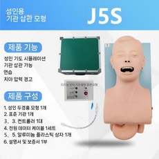 전자 성인 기관내 삽관 모델 마네킹 기도 모형 기관 실습 훈련 연습 교육 인형 교구 인체 연습용, 성인 기도삽관(박스형)