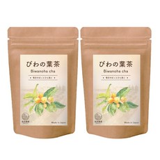 색채 농원 국산 비와의 잎차 티백 3g×30포 2봉 비와 차 枇杷의 잎차, 3g, 30개입