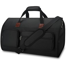 Pucuwu 56L 여행용 컨버터블 의류 더플 백 - 신발 수납 공간이 있는 휴대용 가방 출장 주말 및 공식 행사를 위한 접이식 수트 케이스