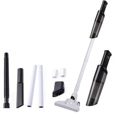 BOACE 무선 청소기 스틱+미니 핸디형 2 IN 1 흡입력 좋은 진공청소기 차량용 청소기, 블랙