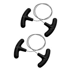하이킹 비상 가지 절단과 호환되는 2PCS 이지 캐리 스틸 와이어 핸소 이지 캐리 캠핑 도구, Black