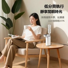 GUEFOON 便攜即熱抽水迷你飲水機燒水壺旅行家用小型速熱桌面直飲口袋, 1個, 1L, 奶油色轉接頭水管防塵袋:歐規