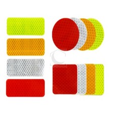 리플렉터 반사 스티커 빛나는, 정사각형 화이트, 10개, 상세표기