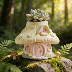 버섯 집 꽃 컨테이너 수제 공예 주조 및 홈 데크 쉬운 출시 디자인을위한 실리콘 몰드, 01 빠른  Mainland