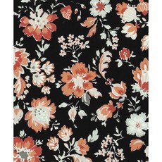 퀼트스타 수입원단 면 프로방스가든 일본 수입 패브릭 퀼트 퀼팅 천 아플리케 바느질 68394, 1개, 블랙