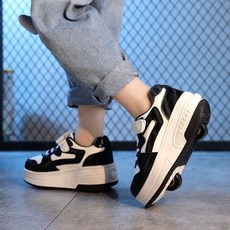 兒童青少年暴走鞋 女童雙輪輪滑鞋 可收縮雙輪設計 網紅款男童暴走鞋