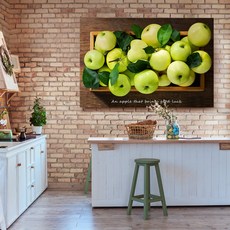 아란아트 사과그림 풍수 인테리어 캔버스 액자 주방 거실, 08.행운청사과박스