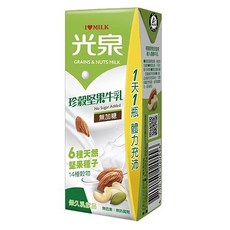 光泉保久乳飲/光泉營養牛乳，隨時補充鈣質與營養，全家大小都喜愛的健康飲品, 1個, 珍穀堅果牛乳 (無加糖)6入組
