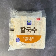 면사리 FK 면사랑 칼국수(230g x5개 1.15K) 칼국수 국수면 칼국수면 면사리 가공식품 즉석조리 즉석식품, 5개, 230g