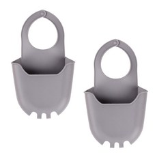 생활드림 실리콘 수세미 걸이 수세미거치대 물빠짐 수세미 홀더 수세미 꽂이, 2개, 그레이