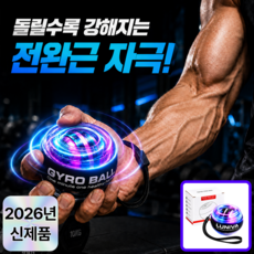 루니바 손목 강화 파워볼 전완근 악력 운동 기구 자이로볼, 1개, 블랙 1개, 블랙