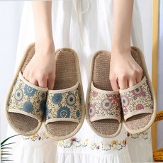 남자 방지 슬리퍼 남성 거실화 린넨거실화 실내 층간소음