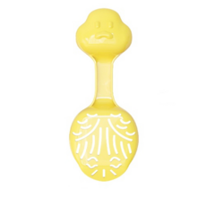 多功能雙頭 鏟糧食 鏟沙子 倉鼠飼料鏟 小動物沙鏟 寵物糧鏟 鼠沙鏟, 1個, 黃色1隻, 黃色