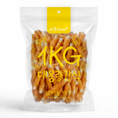 바른츄 꽉찬 대용량 강아지 간식, 1개, 1kg, 닭가슴살 우유껌