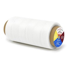 만다라 공예 가죽 스티칭을 코드 폴리에스터 실 재봉용 YDS 갈색 위한 제본 비딩 끈 0.8MM 플랫 273 작업 핸드 150D, White, Flat 150D 0.8mm 273 Yards, 1개