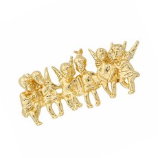 섬세한 식스 엔젤 브로치 빈티지에서 영감을 받은 합금 배지 핀 가슴 액세서리는 의상 파티 선물로 완벽합니다