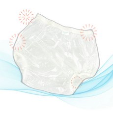 Haian 하이안 기저귀 커버 성인 풀온 플라스틱 팬티 2개입 L 글래스 클리어 JU