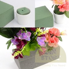 지니셀 사각형 플로랄폼 꽃꽂이용 오아시스 생화 고정 꽃꽃이거치대, 생화용, 1개