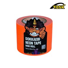 도깨비 수출용(국내산) 개퍼테이프 무광 형광 면테이프 미니롤 F'ORANGE 50mmX5m, 1개