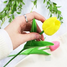 유미물산 튤립조화 조화꽃장식, 옐로우