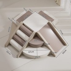 소프트미끄럼틀 쿠션 아이방 정글짐 푹신한 놀이방 사다리, 6종 세트 모카, 1개