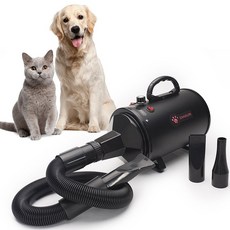 초륜 애견 드라이기 강아지 고출력 무음 대형 고양이 전용 드라이어, 1 [고사양 무단변속기]스크럽 블랙