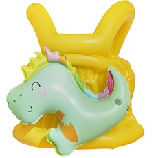 兒童恐龍浮力衣 雙氣囊安全設計 寶寶游泳戲水背心 M/L碼, 1個, 救生衣-恐龍L碼 適合6-8歲