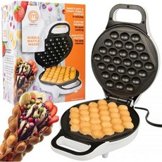 MasterChef 마스터셰프 버블 와플 메이커 전기 논스틱 홍콩 에그 와플러 아이언 그리들 무료 레시피 가이드 5분 이내에 준비 완료