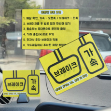 InLoop 자동차 급발진 안전 종이 카드 및 접착식 꽂이 홀더, 엘로우, 1개