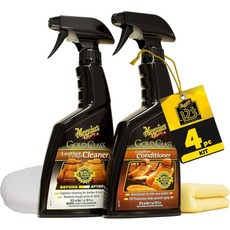 메구이어스 가죽 관리 키트 - 프리미엄 차량용 클리너 및 컨디셔너 자동차 시트를 위한 완벽한 실내 관리 차량 내부 클리너 2병 각 473ml