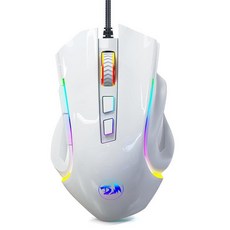 Redragon M602 Gaming Mouse Ergonomic RGB Wired 7200 Adjustable DPI 9 Programmable Buttons Prof, M602-W, 화이트