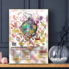 유명한 가수 J-Juice WRLD 포스터 현대 멀리스트 벽 아트 프린트 침실 거실 홈 장식 인테리어 선물, 03 21X30cmNoframe, 09 White12