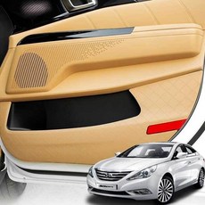 YF쏘나타 가죽 도어커버 스크래치방지 커버 hib*81917ax, 브라운, 브라운