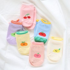 여름 발목 스니커즈 아동 주니어 과일 양말 프룻프룻 3종