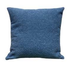 北歐INS泰迪絨抱枕套 辦公室沙發靠墊 腰靠 客廳靠枕, 寶藍色,45*45cm(枕頭套）