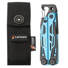 淩特銳多功能安全戶外車載工具鉗-多功能鉗 隨身鉗 折疊鉗 組閤工具鉗, 凌特銳PA-90A深藍款, 1個