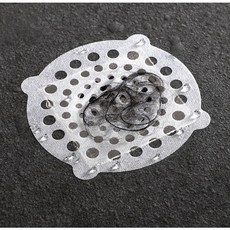一次性毛髮過濾網 排水孔濾網 防堵塞 浴室廚房適用, 【一次性毛髮過濾網(單片)】顏色隨機