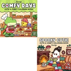 Coco Wyo可愛著色本 Comfy Days 45頁加厚紙兒童繪畫本 - 兒童著色本 繪畫本 圖畫本 填色簿 塗色本 塗鴉書 畫畫本 塗色 塗鴉本 畫本塗色畵本