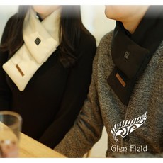 글랜필드 발열목도리 보조배터리포함 usb온열목도리 나노그래핀 찜질목도리 머플러, 그레이+보조배터리