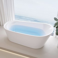 成人獨立式貴妃浴缸 亞剋力一體式設計, 1個, 浴缸 空缸 ,1.3米