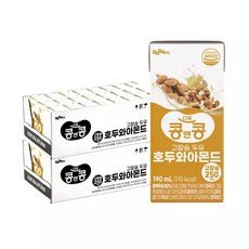 콩앤콩 고칼슘두유 호두와 아몬드 48팩, 48개, 190ml