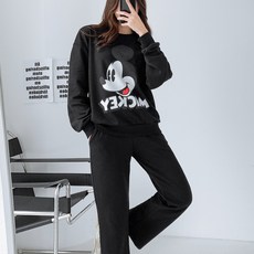 女款米奇長袖休閒套裝